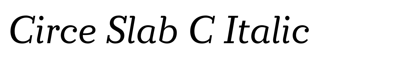 Circe Slab C Italic